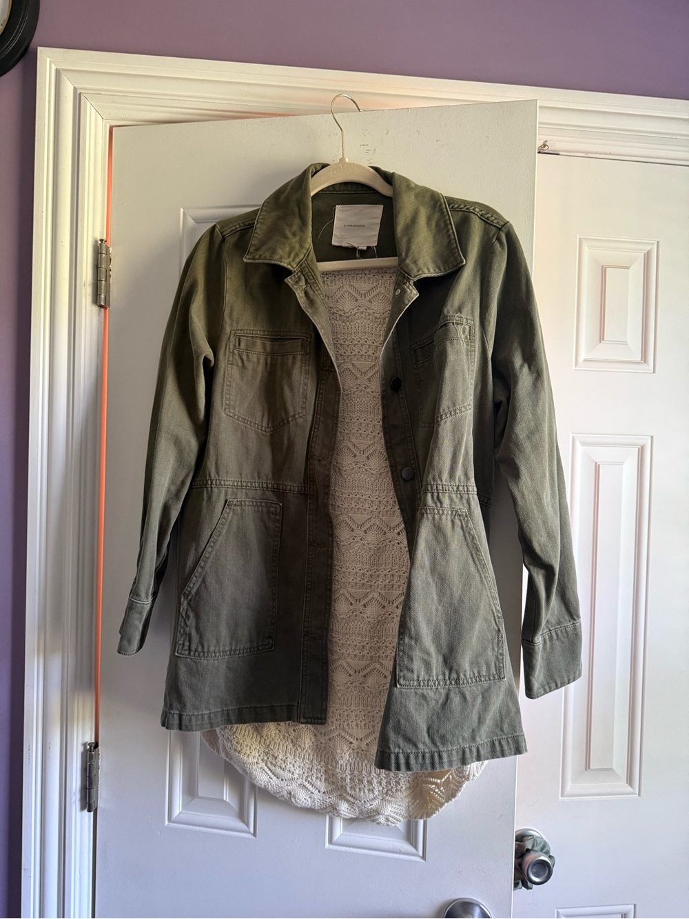 Anthropologie Olive Green Utility Jacket for Women